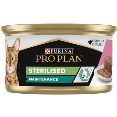 PURINA PRO PLAN Sterilised Terrine au Saumon et au Thon Chat Boîte de 85g (7613033568558)