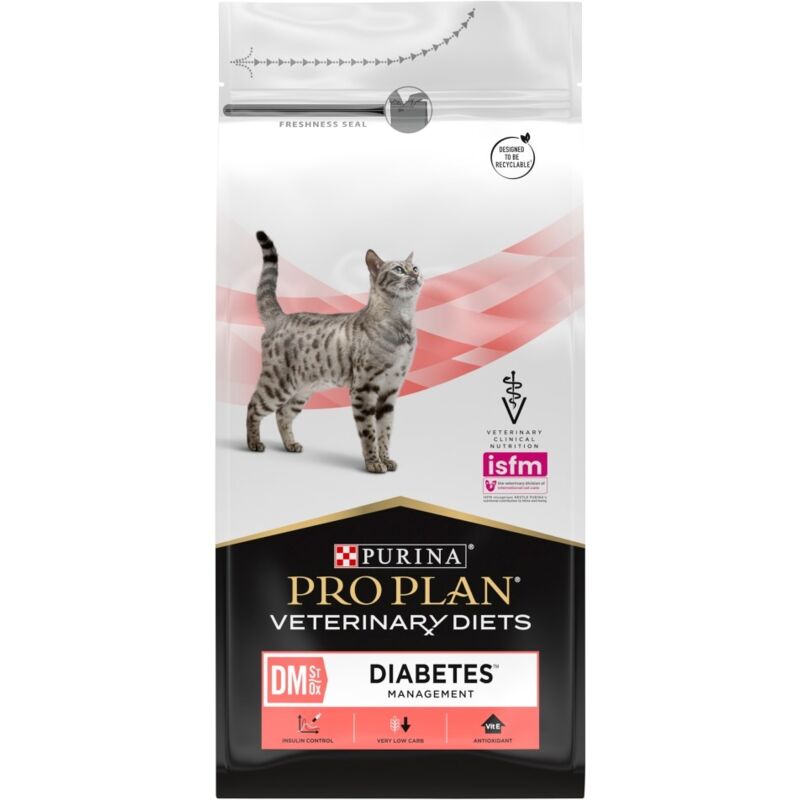 Veterinary diets Feline dm croquettes pour chats adultes 1,5 kg Volaille - Purina