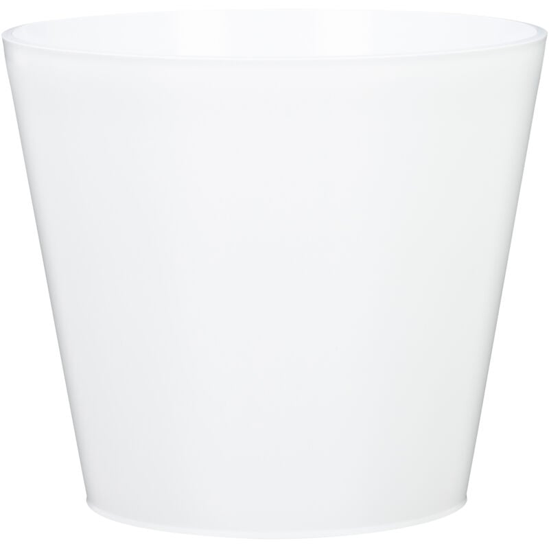Scheurich - Purista 40, pot de fleurs/plantes, rond, en plastique couleur: Bianco, 37 cm de diamètre, 32,3 cm de hauteur, 21 l vol.