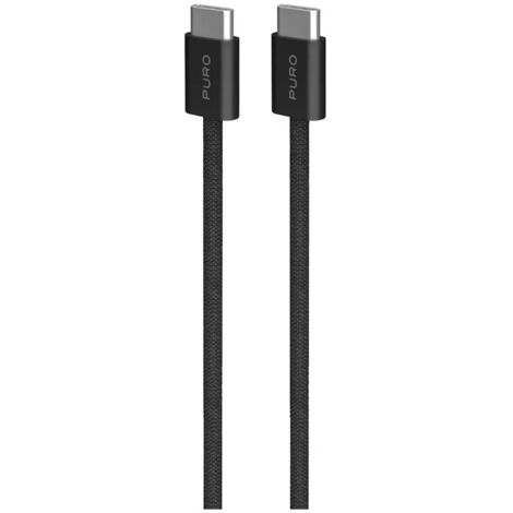 PURO PUCCCFABK415MTBLK cable USB USB 2.0 1,5 m USB C Negro