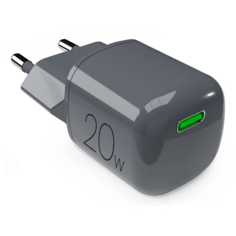 PURO PUFCMTCUSBC20WGDKGR cargador de dispositivo móvil Smartphone, Tableta Gris Corriente alterna Carga rápida Interior