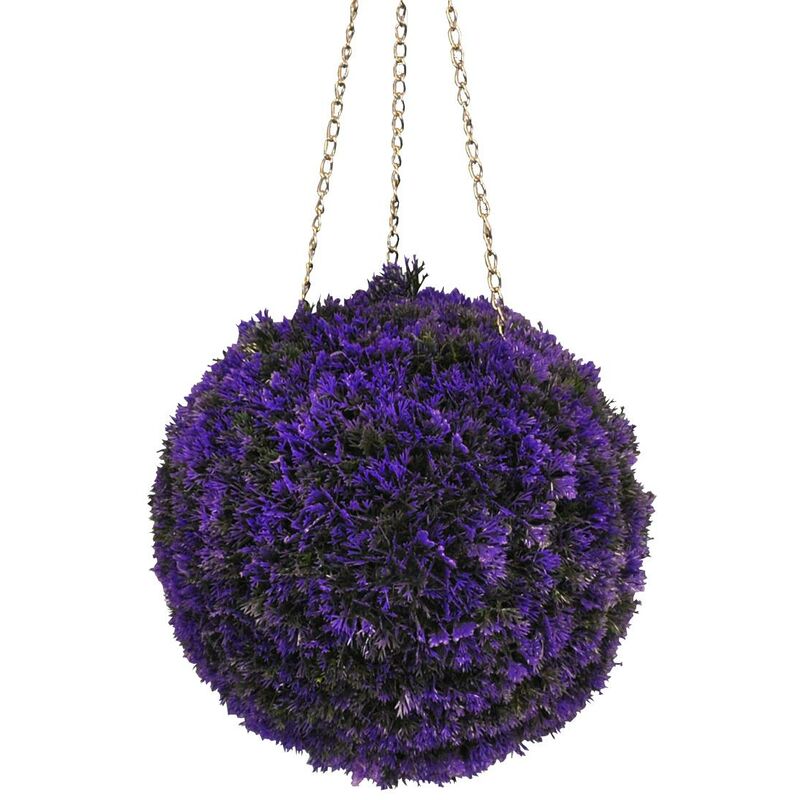 Image of Purple Heather Effect Artificial Topiary Ball (26cm)