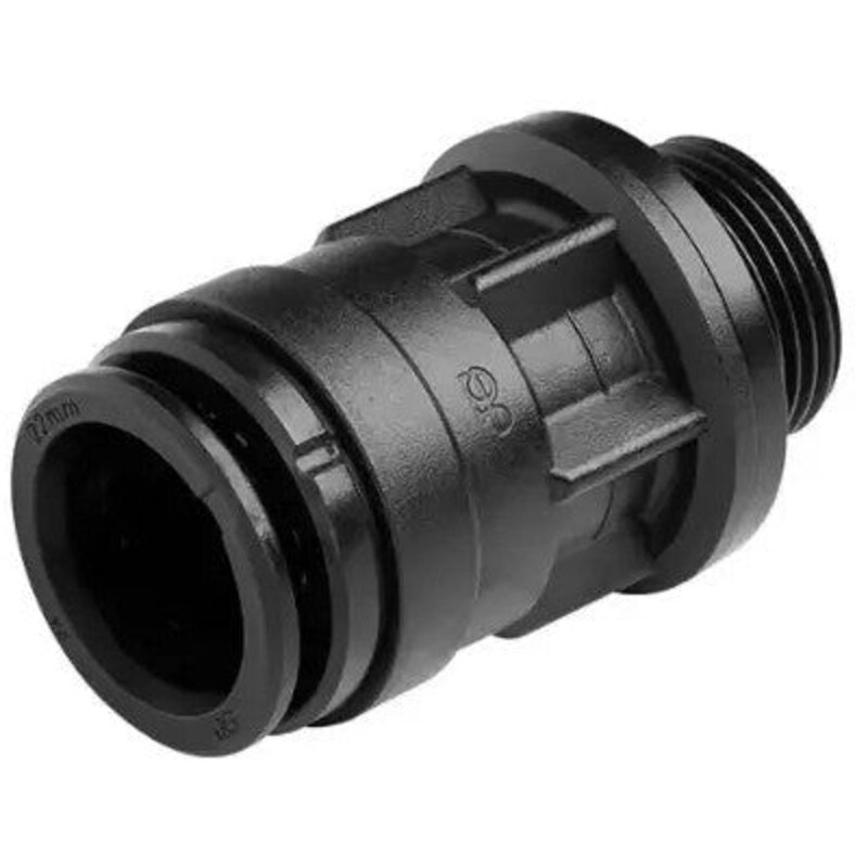John Guest Speedfit Acetal Straight Adaptor - 15mm x 1/2 BSP