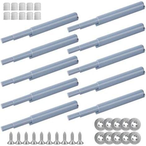 Push to Open Aimant Poussoir Porte Placard Loquet Magnetique, 10 Pièces Tampon Amortisseur Ouvre et Ferme la avec Pression pour de L'armoire Tiroir Meuble -