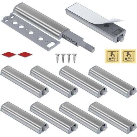 Push to Open Aimant Poussoir Porte Placard Lot de 10 Push Open Porte, Verrou Poussoir Magnétique pour Tiroir Aimant Fermeture Systeme Appuyez pour Ouvrir et Fermer La Porte de l'Armoire