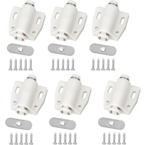 Push to Open Aimant Poussoir.6 PCS Porte Placard Loquet Magnetique Loquet de Porte Magnétique pour Cuisine Salle de Bain Armoire Placard Fermetures Armoire
