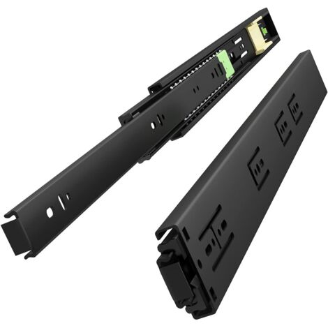 Push-to-open Glissières de Tiroir VF1245 300mm Pousser Pour Ouvrir, pour tiroir sans poignée, à Extension Complète, Montage Latéral, charge lourde jusqu'à 45kg, 1 Paire