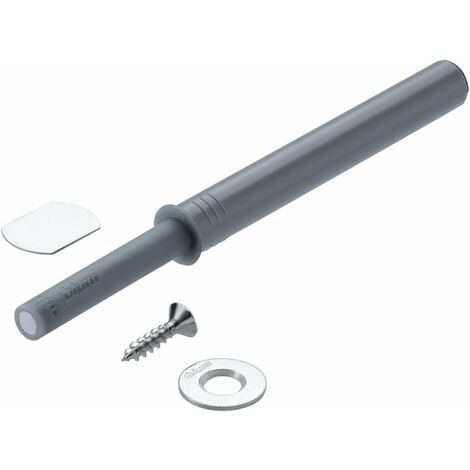Push to open loqueteau de porte à pression aimanté réglable Blum 956A1004 avec contrepartie à visser ou coller Support d'ouverture Assistance Poussoir Tiroir Placard Meuble Tip-on, en plastique blanc