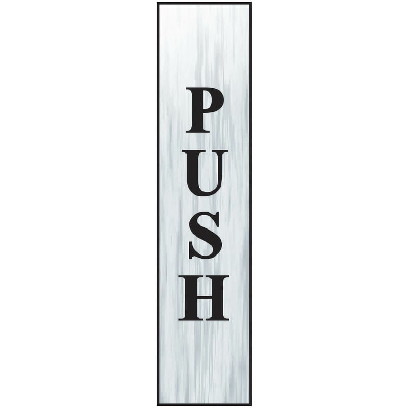 Push Vertical' Sign BRS 220 x 60mm