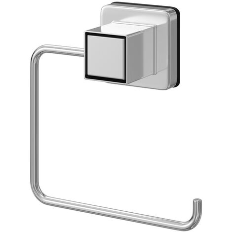 PushLoc Chrome Wall Mounted Toilet Roll Holder