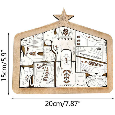 Puzzle en bois de nol, Statue de jésus, Puzzle de nativité au Design abstrait d&39ange, jeu pour cadeau de nol P3,A,République tchèque