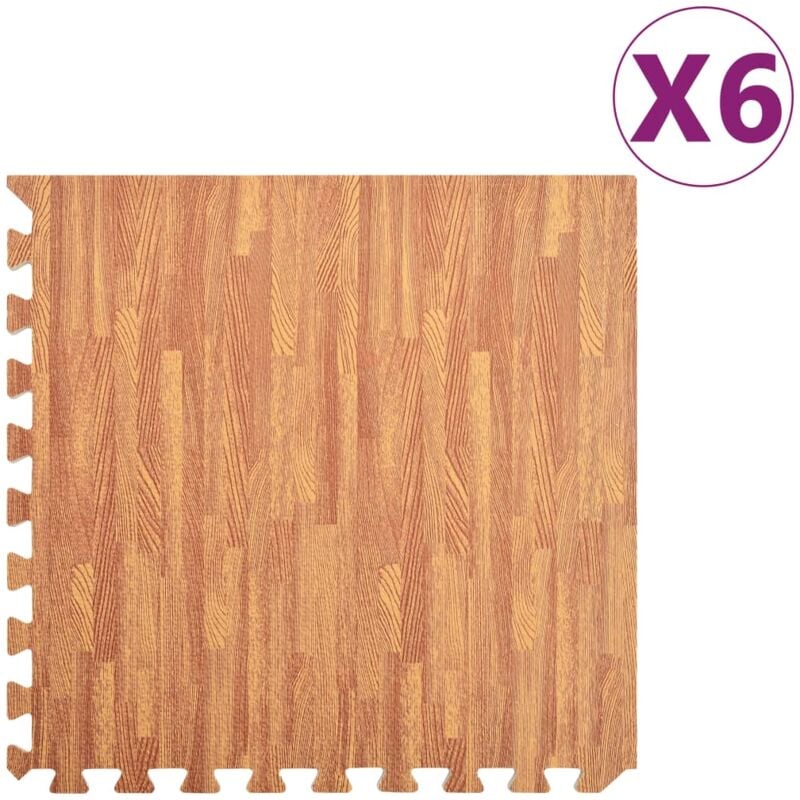 Vidaxl - Floor Mats 6 pcs Wood Grain 2.16 ㎡ eva Foam