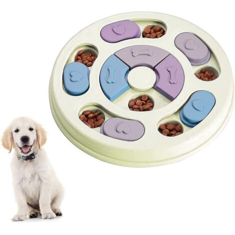puzzle Pour Chien Jouet D'alimentation Lente (rose), Distributeur De Nourriture Pour Chiot, Mangeoire Pour Chien Avec Dispositif Antidrapant, Bol