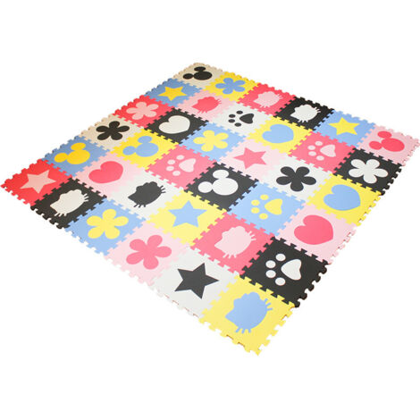 Puzzle Tapis Mousse Bébé 24 dalles, Puzzle pour Enfants, Tapis éveil Bébé, Tapis de Jeu très résistant pour Enfants, Antidérapant