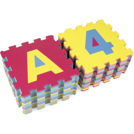 Puzzle Tapis Mousse bébé, 36 pièces, Tapis de Jeu très résistant pour Enfants, Alphabets & Chiffres