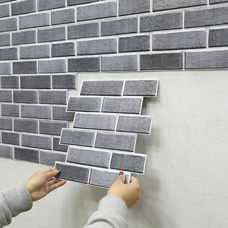 PVC 3D wall panels (5pcs, Grey，3030cm)