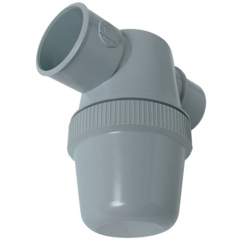 PVC-Absperrsiphon mit horizontalem Eingang, 32 mm, zum Kleben