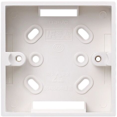 PVC-Anschlussdose Typ 86, Wandsteckdose, Sockelmontage-Steckdose, weißes PVC