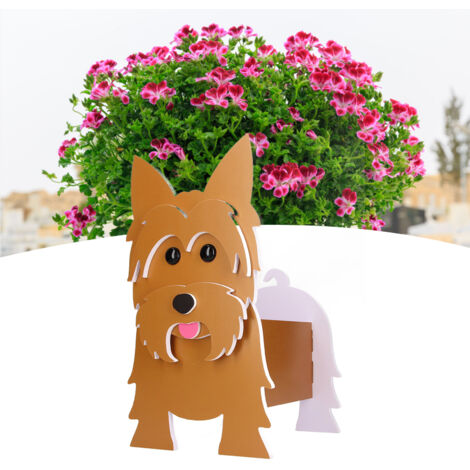 PVC-Blumentopf in Hundeform (Großhandel) – Dekorativer Blumentopf für Garten und Innenbereich – 5-teiliges Set – Niedlicher Tierblumentopf – 31 x 26 x 17 cm