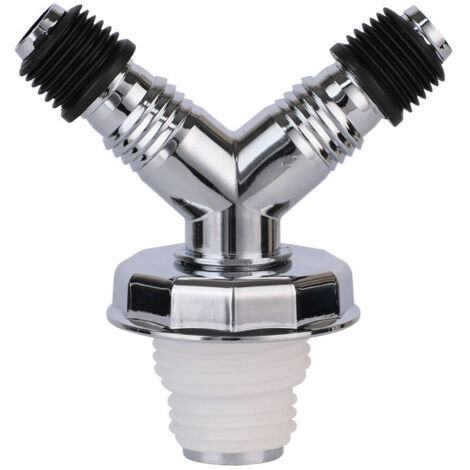 PVC-Bodenablaufadapter, universell für Küche, Bad, Waschmaschine, einfach zu installieren, silberfarben, 1 Packung