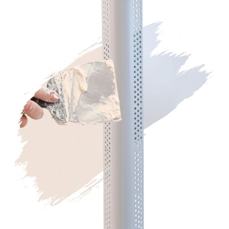PVC Eckwinkel, Eckprofil, Rund, Kantenschutz Trockenbau 2,5m, Profile aus hart PVC, für Innenbau Trockenbau - Weiß, 55x23 mm