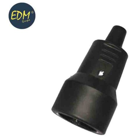 PVC EDM Air Base 10/16 A 250 V T/TL IP44 4,8 mm Schwarz (verpackt)
