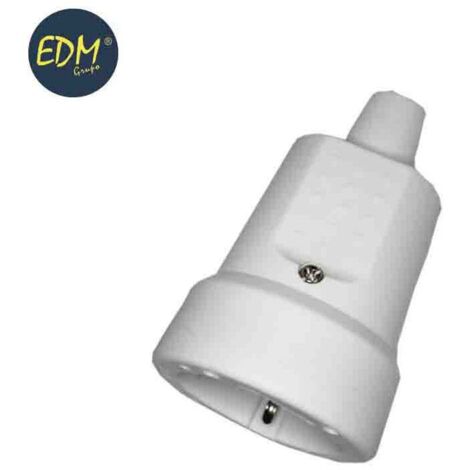 PVC EDM Air Base 10/16 A 250 V T/TL IP44 4,8 mm Weiß (verpackt)