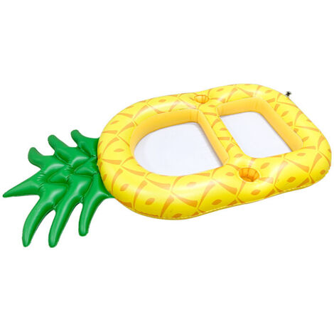 PVC-Eiskübel, aufblasbarer Wasser-Eiskübel, Ananas-Party-Eiskübel, schwimmender tragbarer Getränkeständer, poröse Untersetzer, 130 x 65 cm