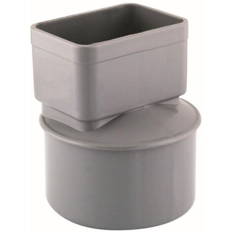 PVC-Fitting/Hülse Ø 100 für Aluminium-Fallrohr 82 x 56 mm