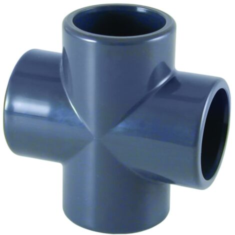 PVC Fitting, PVC-U Kreuz Muffe 32 mm, PN16, Rohrverbinder