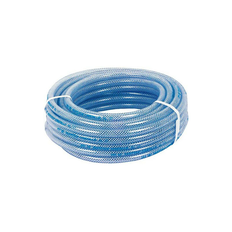 PVC-Flexible en tissu 19x26mm DN20 (3/4) 25m, transparent/convient p. aliments, max. 10bar +60°C