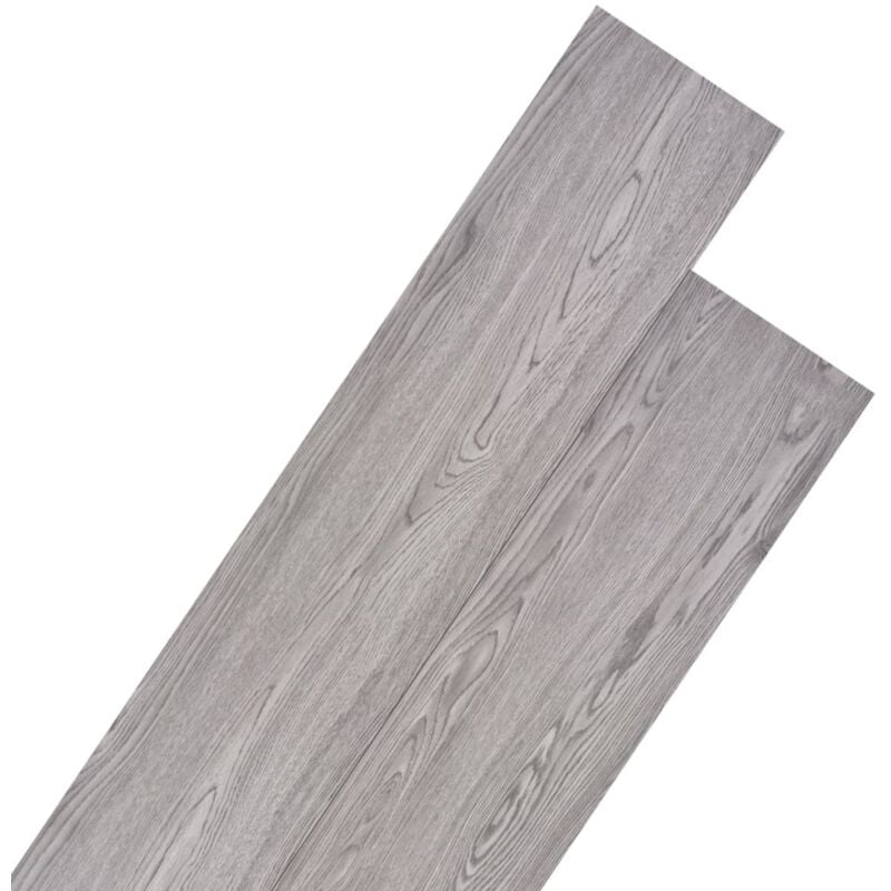 Vidaxl - PVC Flooring Planks 4.46 m² 3 mm Dark Grey - Grey