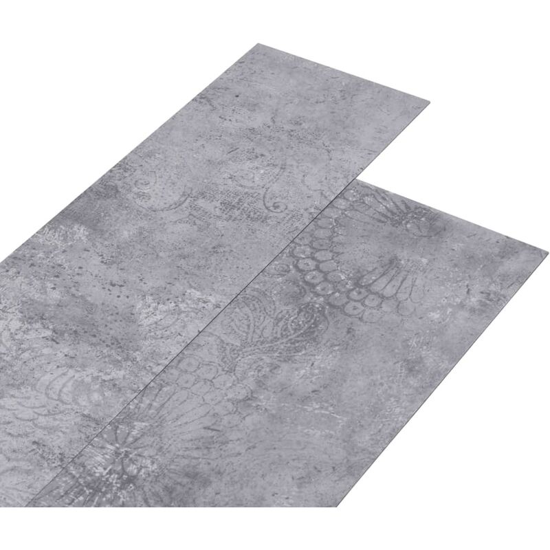 Vidaxl - PVC Flooring Planks 4.46 m² 3 mm Self-adhesive Cement Grey - Grey