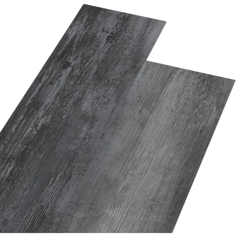 Vidaxl - PVC Flooring Planks 5.02 m² 2 mm Self-adhesive Shiny Grey - Grey