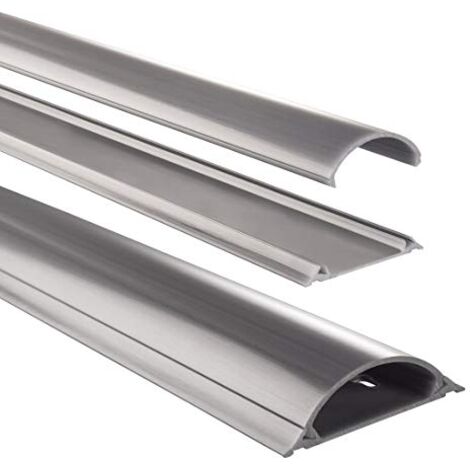 PVC Kabelkanal Halbrund 100/7/2cm Grau