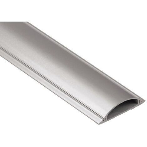 PVC Kabelkanal Halbrund 100/7/2cm Silber-Grau