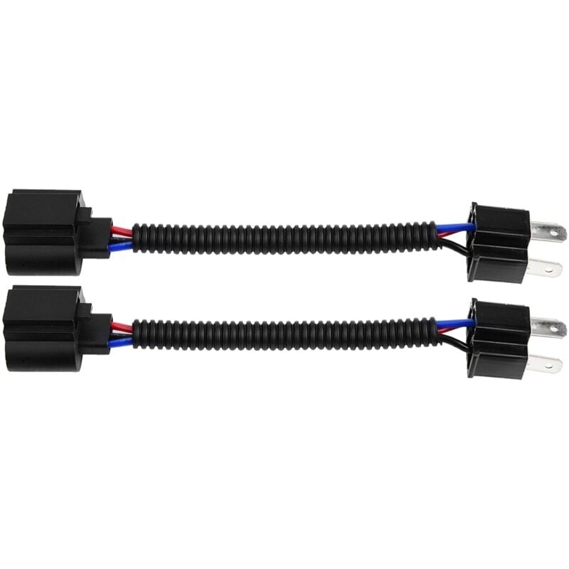 Image of PVC-Kabelwellenadapter für -2 Stück H4 Stecker auf H13 Buchse.