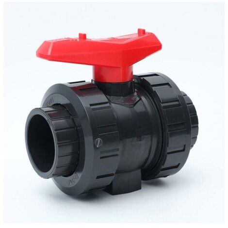 PVC-Kugelhahn I 25 mm I 3/4 Zoll Klebemuffen und Fittings I Absperrventil I PVC-Rohrverschraubung I Kugelhahn für den Schwimmbad- und Teichbau