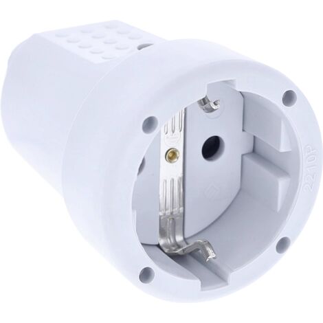 PVC Kupplung 230V 16A grau Leitung Anschluss bis 1,5mm² IP20