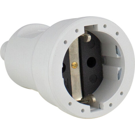 PVC Kupplung 230V 16A weiß Leitung Anschluss bis 1,5mm² IP20