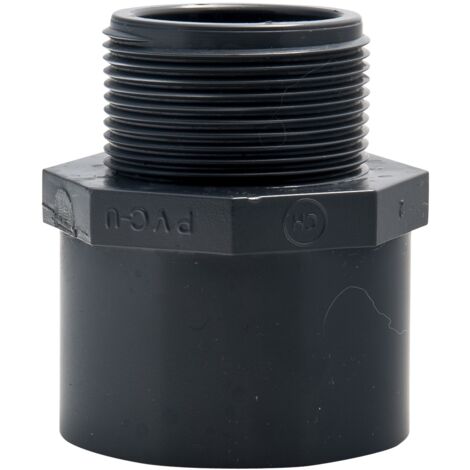 PVC M/F 40x49 Mø63-Fø50 mm Druckanschluss mit Innen- und Außengewinde