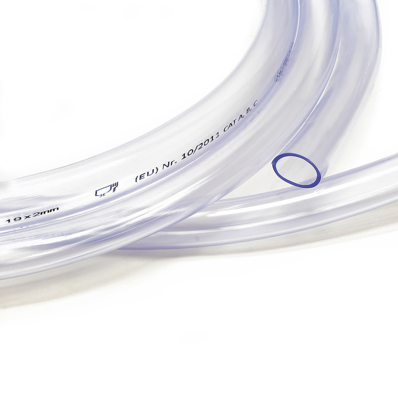 

PVC Manguera 19 x 2,0 mm en calidad alimentaria, transparente y flexible Metro