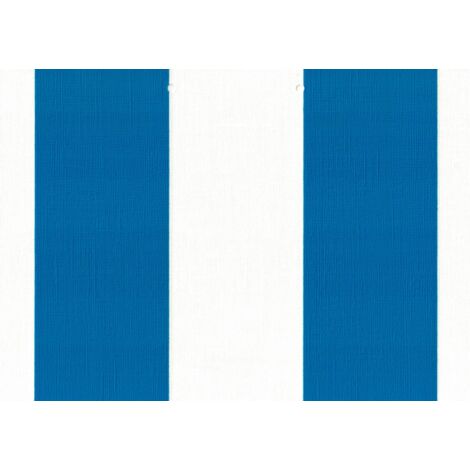 PVC Markisenfolie Blockstreifen blau-weiß 120cm Breite