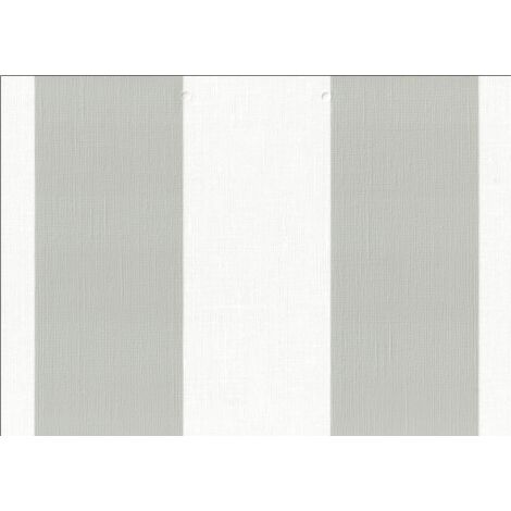 PVC Markisenfolie Blockstreifen grau-weiß 218cm Breite