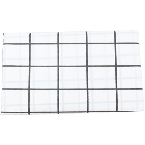 PVC Oil Proof Dining Kitchen Tablecloth End Table Cloth Cover Protector Black&White Plaid Print