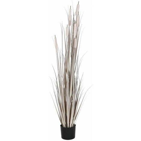 PVC -Pflanze 45x45x150 Hellgrau Roseau PVC Material mehrfarbige Farbfamilienblumen und Pflanzen Details