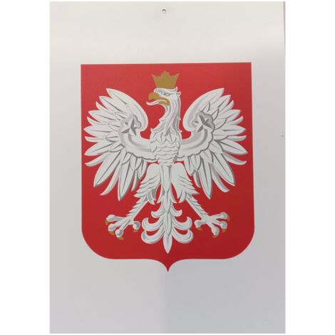 PVC-PLATTE Polnisches Emblem ADLER Wappen Wahlen Schule Büro A4 21x30cm T058