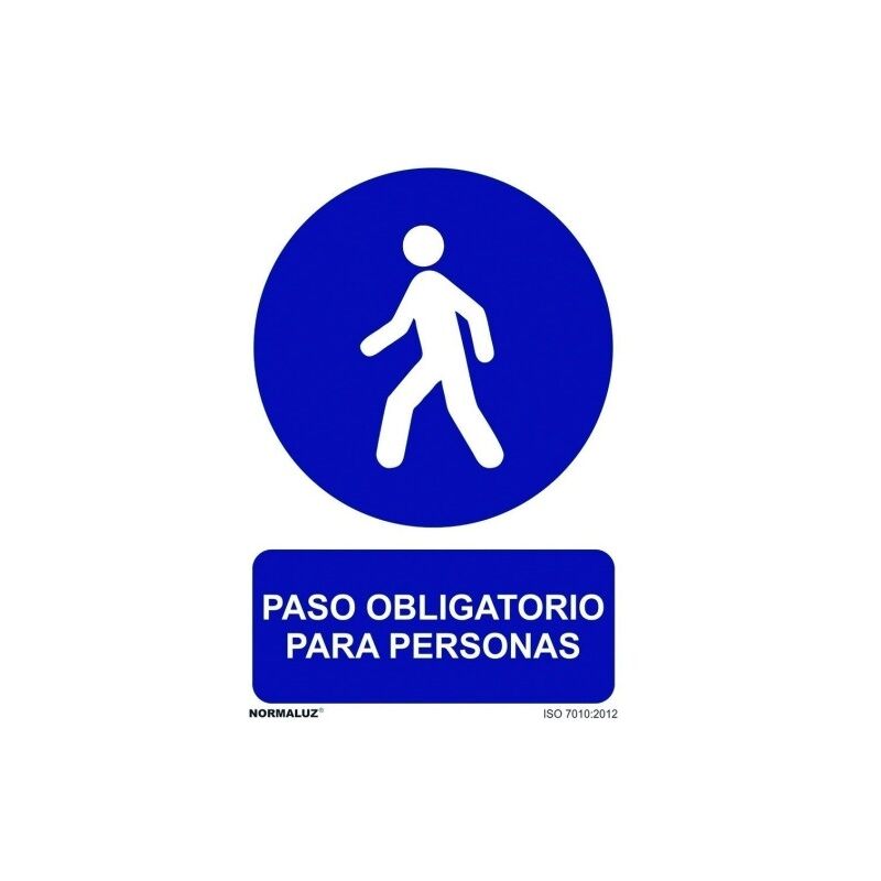 

Cartel Pvc 21* 30 Paso Obligatorio Personas