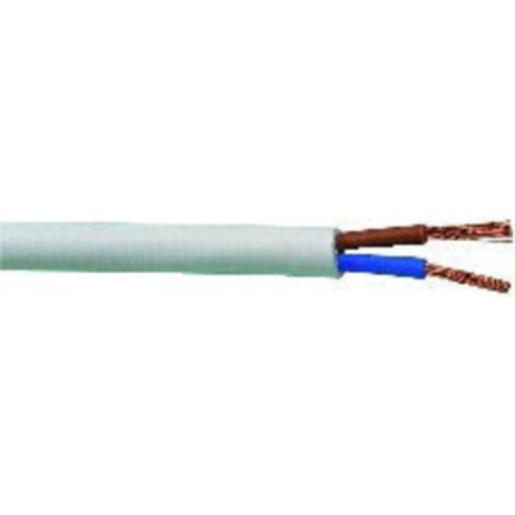 PVC-Schlauchleitung H03VV-F2x0,75mm2, 25m-Ring,ws