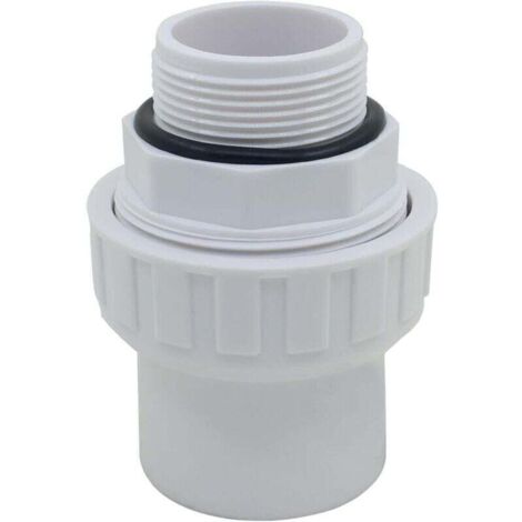 PVC-Schraubverschraubung, PVC-Gewinde-Druckhülse für Sandfilterpumpen, O-Ring für Schwimmbecken